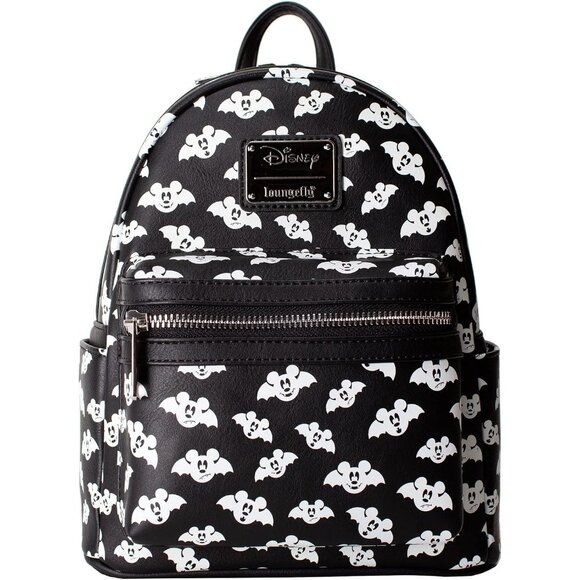 🆕Loungefly Disney Disney Totally Batty Mickey Mouse Bat AOP Mini Backpack Purse - Picture 3 of 9